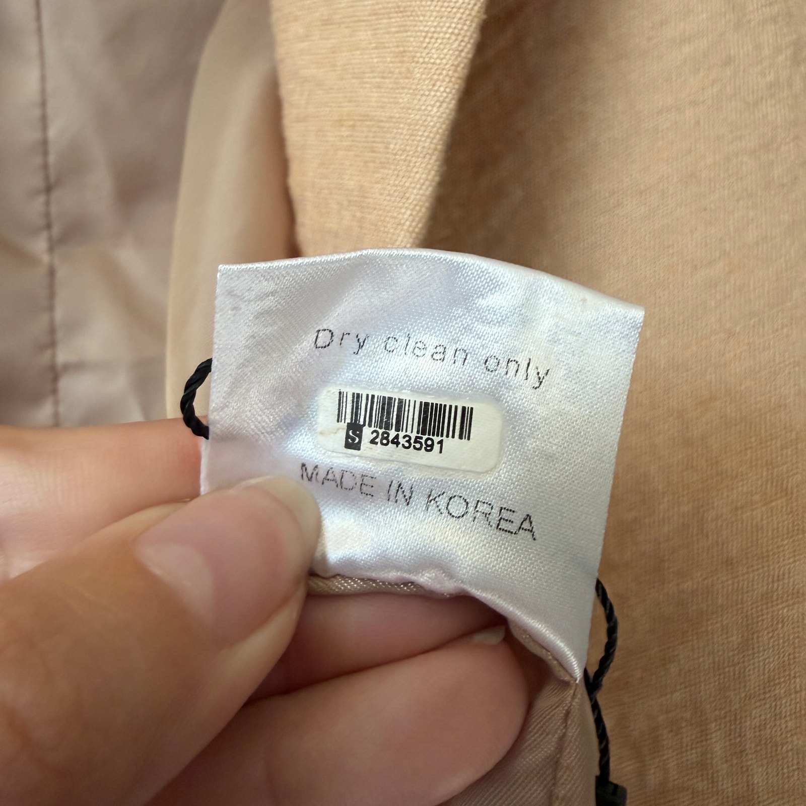 The Nkc Store Tan Linen Oversized Blazer — image 7 of 7